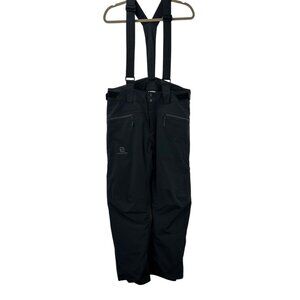 Salomon Men's Size Large Primaloft Snow Overalls Jumpsuits Black